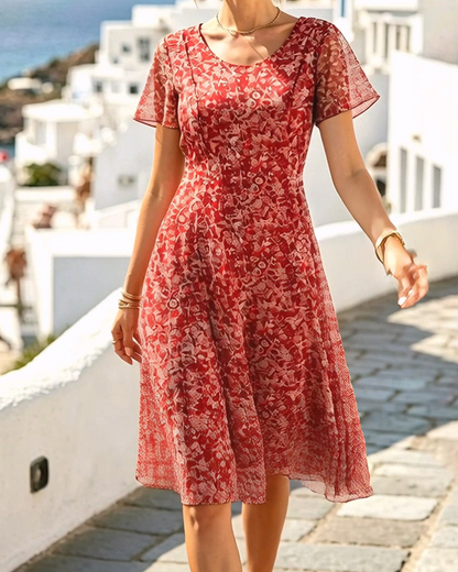 Ana | Loose and lightweight floral midi dress