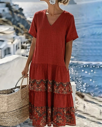 Martina | Loose and Light Floral Midi Dress