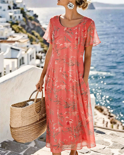 María | Loose and Light Floral Midi Dress