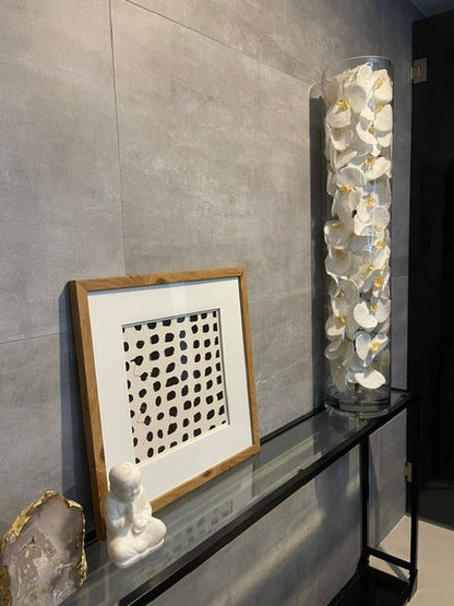 White Phalaenopsis Orchid Arrangement in Handblown Glass Cylinder