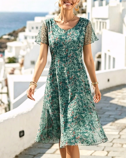 Ana | Loose and lightweight floral midi dress