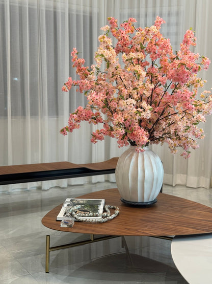 White Cherry Blossom Arrangement in Astoria Ceramic Vase