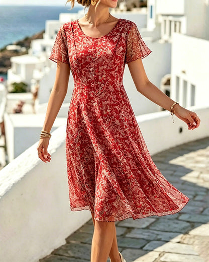 Ana | Loose and lightweight floral midi dress