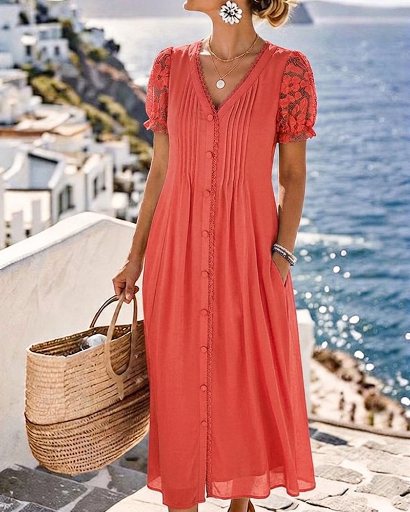 Sara | Loose and Light Floral Midi Dress