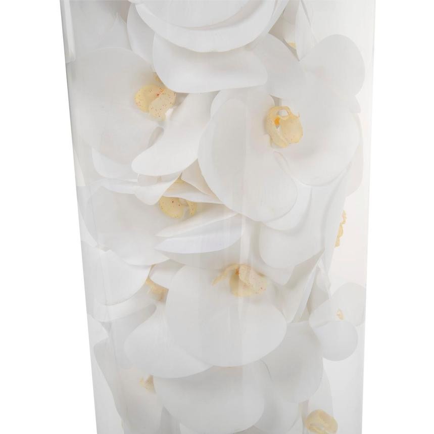 White Phalaenopsis Orchid Arrangement in Handblown Glass Cylinder