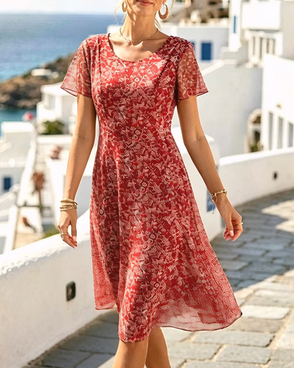 Ana | Loose and lightweight floral midi dress